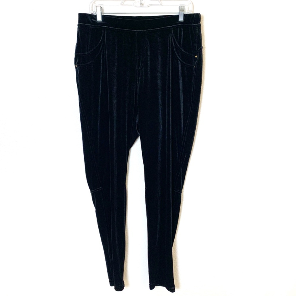 Calvin Klein Black Velvet Pants Women’s Size 1XPower Stretch Whimsigoth